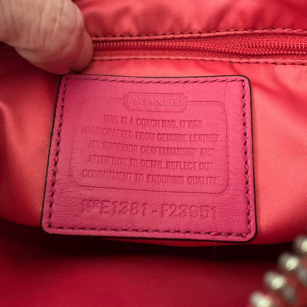 Coach Daisy Spectator Purse Tan/Pink with Scarf (no hang tag) - Picture 14 of 14
